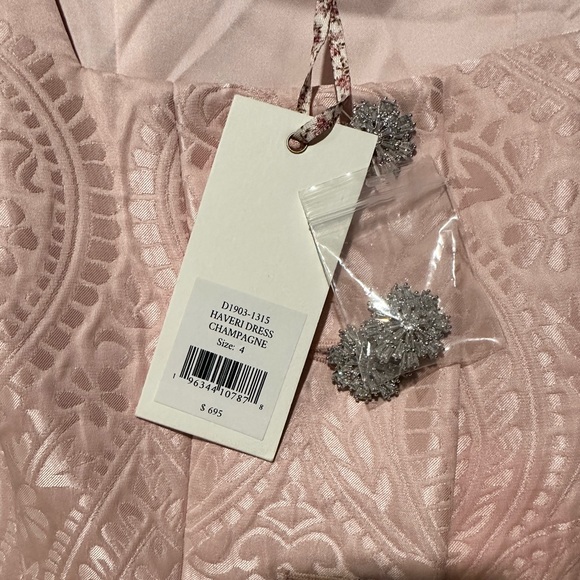 LoveShackFancy Haveri Sqaure-Neck Jacquard Minidress size 4 - Picture 7 of 7